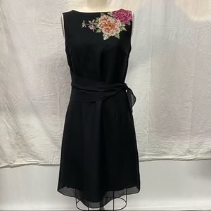 Black georgette dress